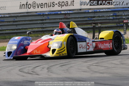 2008-04-26 Monza 0390 Le Mans Series - Ortelli-Ayari - Courage-Oreca LC70 - Judd